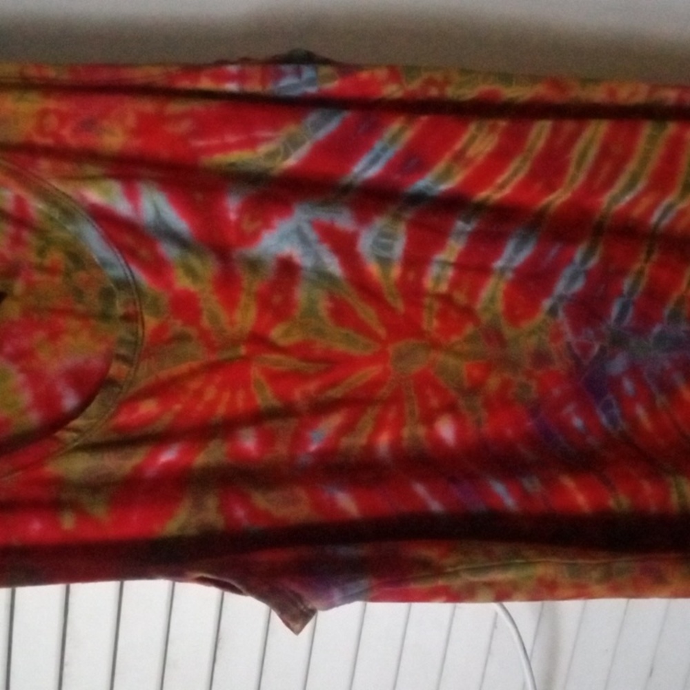 Sacred Threads. Vintage handmade tie dye tank top.Boutique. multi colored. OS
